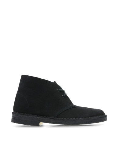 Clarks Originals Womens Desert Boot Black Suede Pour