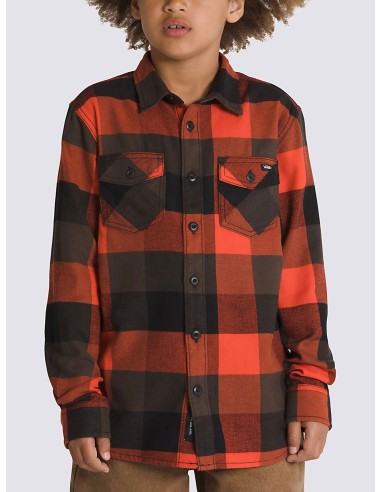 Box Flannel Classic Long Sleeve Buttondown Shirt (Boys 7-14) Découvrez la collection