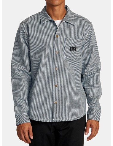 Chainmail Hickory Long Sleeve Buttondown Shirt de technologie