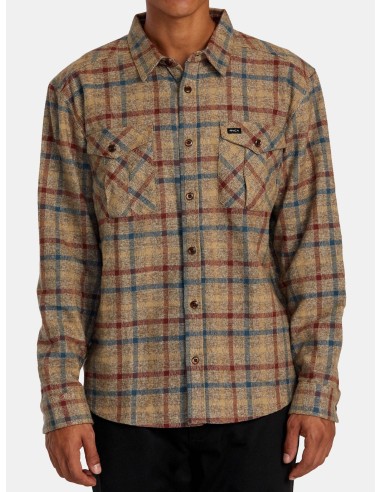 Hughes Flannel Long Sleeve Buttondown Shirt Livraison rapide