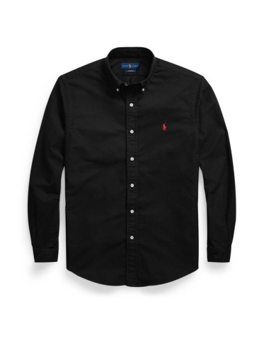 Polo Ralph Lauren Custom Fit Garment-Dyed Oxford Shirt Polo Black Economisez 