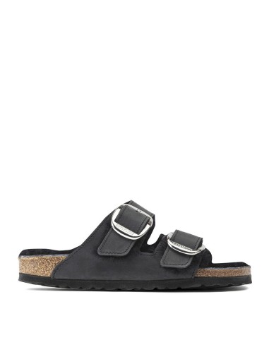 Birkenstock Womens Arizona Big Buckle Shearling Narrow Sandal Oiled Leather Black Profitez des Offres !