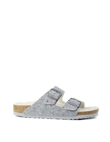 Birkenstock Womens Arizona Wool Felt Narrow Sandals Light Grey offre 