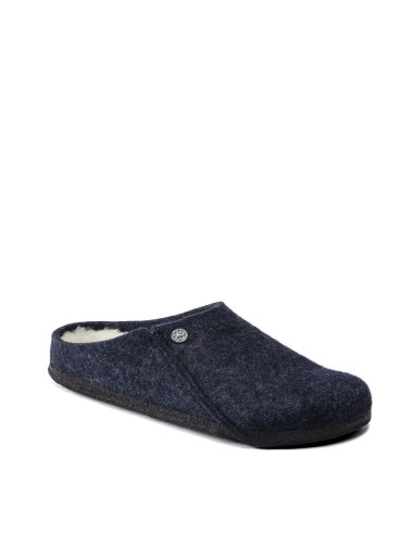 Birkenstock Womens Zermatt Shearling Narrow Slipper Dark Blue de la marque